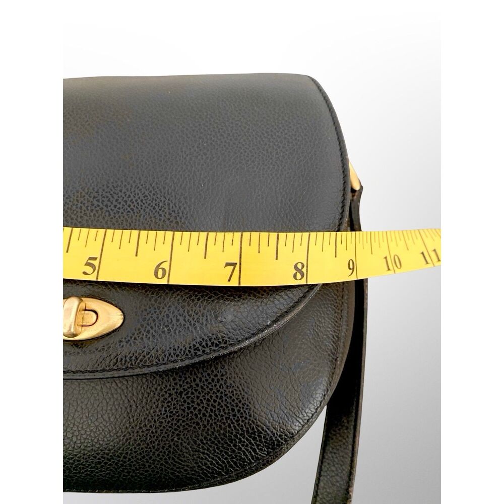 Vintage Coach 1994 Madison Carlyle 4401 Black Leather Crossbody Turnlock Italy - Picture 12 of 13